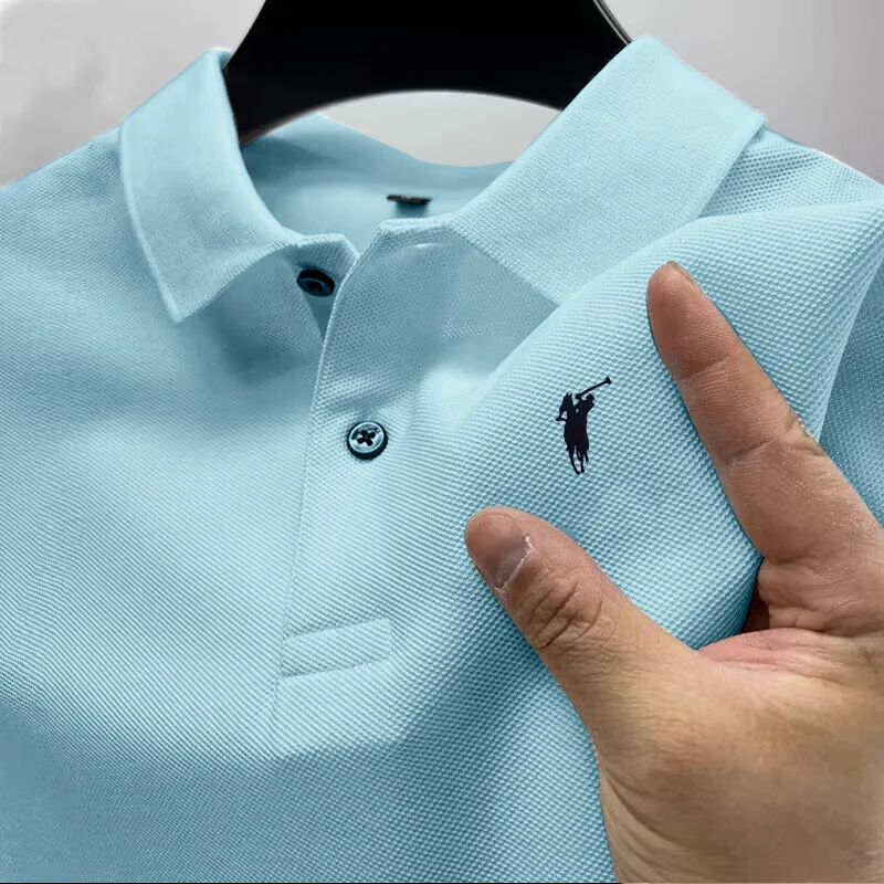 Luxury Brand Men's Short Sleeve Polo Shirt High-End Printed Summer Fashion Lapel T-Shirt New Style Casual Men's Clothing thumbnail 6