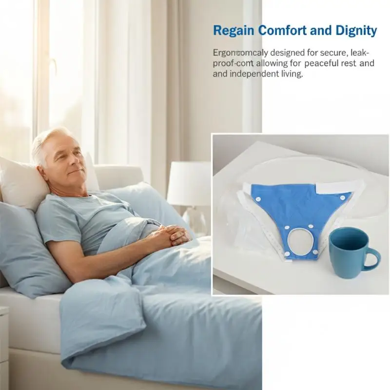 Reusable Hypo-allergenic Men Older Woman Silicone Urine collector Bags Adults Urinal with Urine Catheter Bags Male Female Toilet thumbnail 4