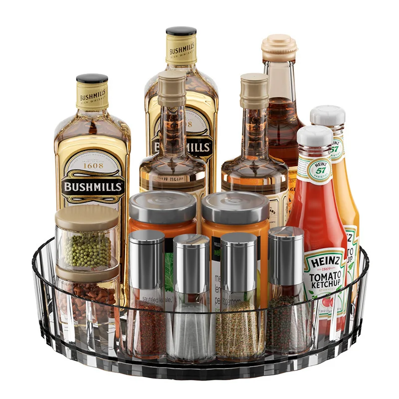Rotating Seasoning Rack Multifunctional Cosmetic Rotating Storage Box Kitchen Household Seasoning Storage Rack Fruit Storage thumbnail 5
