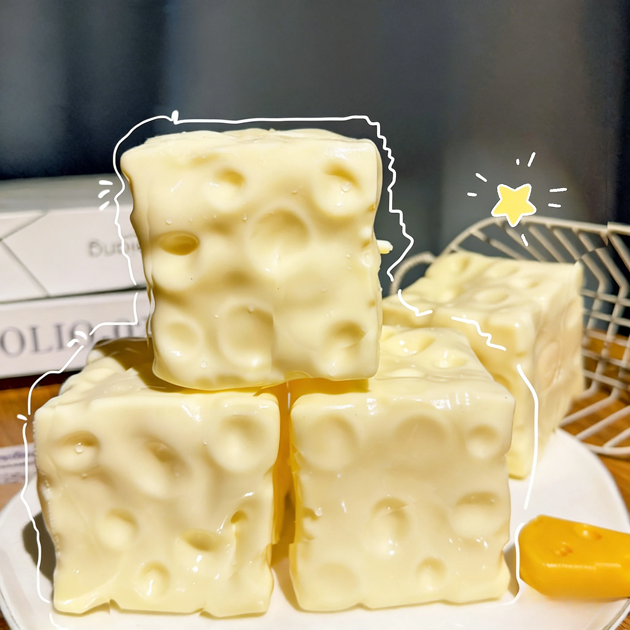 Cheese Shape Squeeze Toy Cheese Cube Pinch Stress Relief Fidget Toy Sensory Toy for Office Relax Stress Relief Ornament thumbnail 4