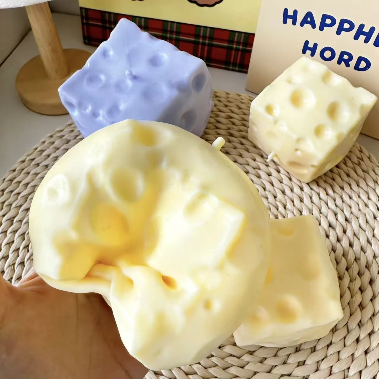 Cheese Shape Squeeze Toy Cheese Cube Pinch Stress Relief Fidget Toy Sensory Toy for Office Relax Stress Relief Ornament thumbnail 2