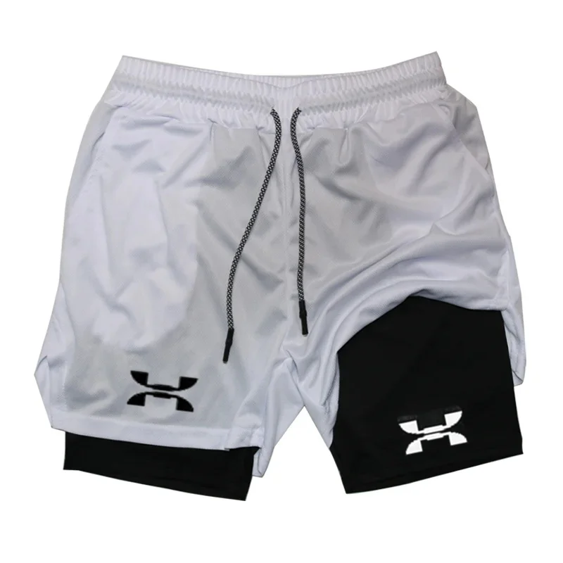 New Running Shorts Men Gym Sports Shorts 2 in 1 Quick Drying Workout Boxing Training Bottoms Fitness Jogging Short Pants Summer thumbnail 5