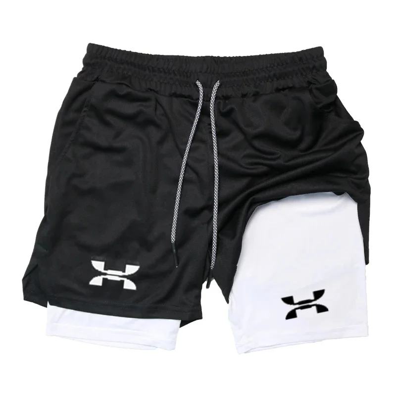 New Running Shorts Men Gym Sports Shorts 2 in 1 Quick Drying Workout Boxing Training Bottoms Fitness Jogging Short Pants Summer thumbnail 4