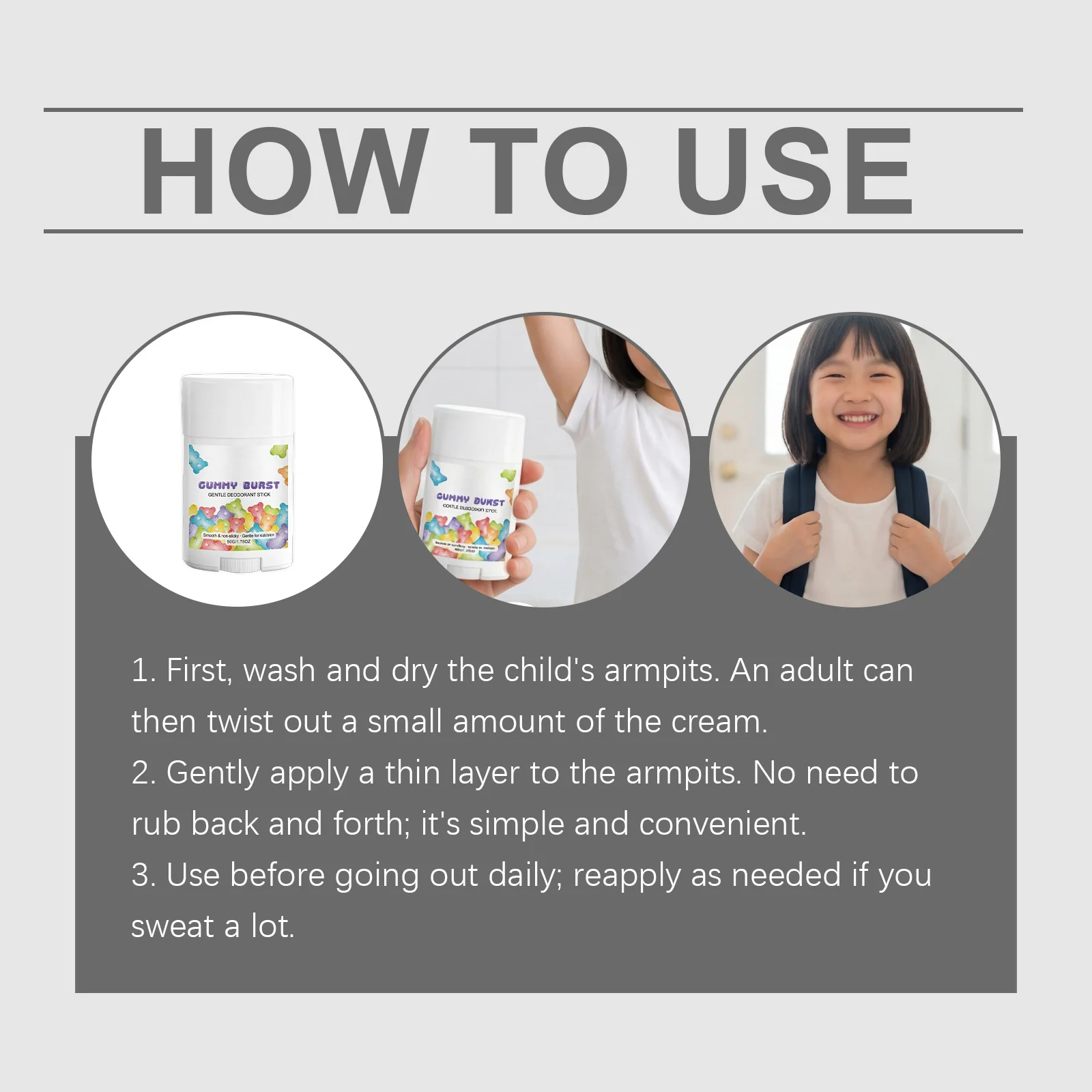 Body Odor Remover Antiperspirant Stick for Kids Sweat Odor Inhibiting Armpit Refreshing Lasting Fragrance Body Deodorant Stick thumbnail 6
