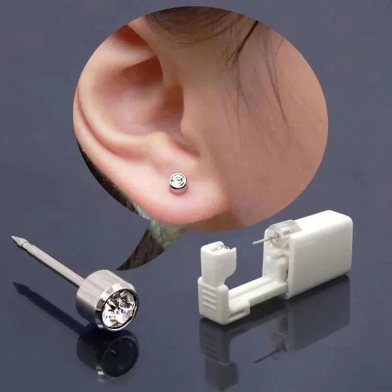 1-10pcs Safety Ear Piercing Gun Kit Women Men Disposable White Plastic Sterile Ear Piercing Device Fashion Simple Piercing Tools thumbnail 4