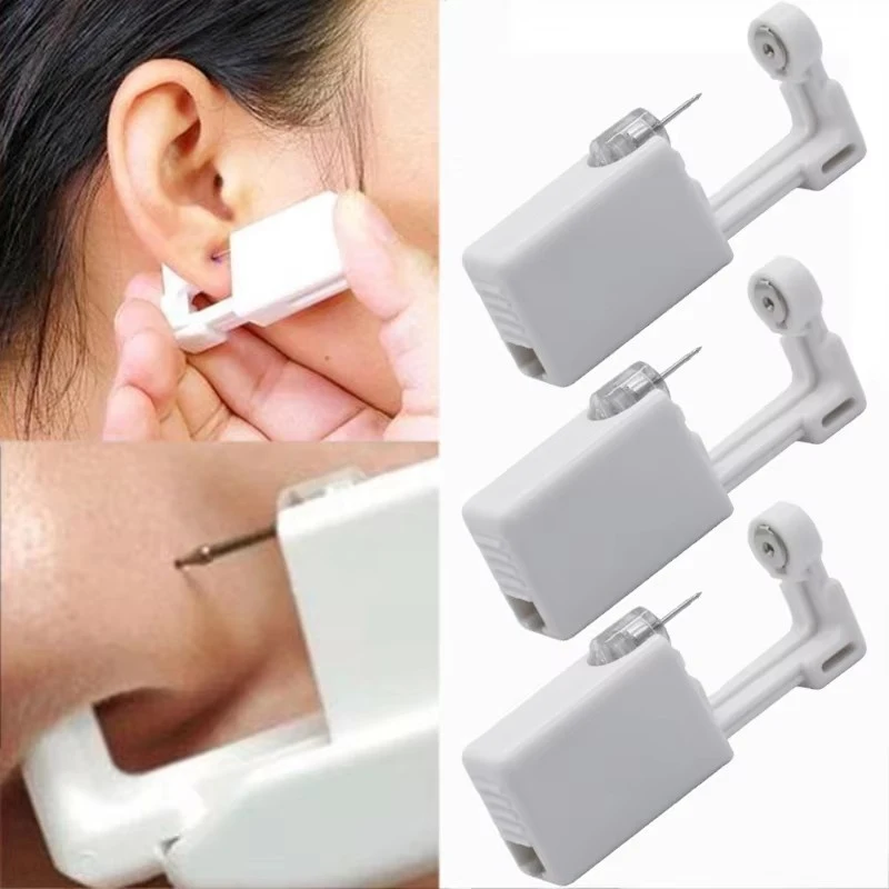 1-10pcs Safety Ear Piercing Gun Kit Women Men Disposable White Plastic Sterile Ear Piercing Device Fashion Simple Piercing Tools thumbnail 3
