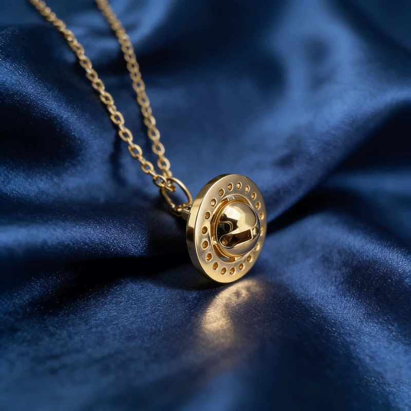 Shiny Sparkling Zircon Planet Orb Pendant Necklace Gold Plated Elegant Clavicle Chain For Women Daily Wear Jewelry Gift thumbnail 6