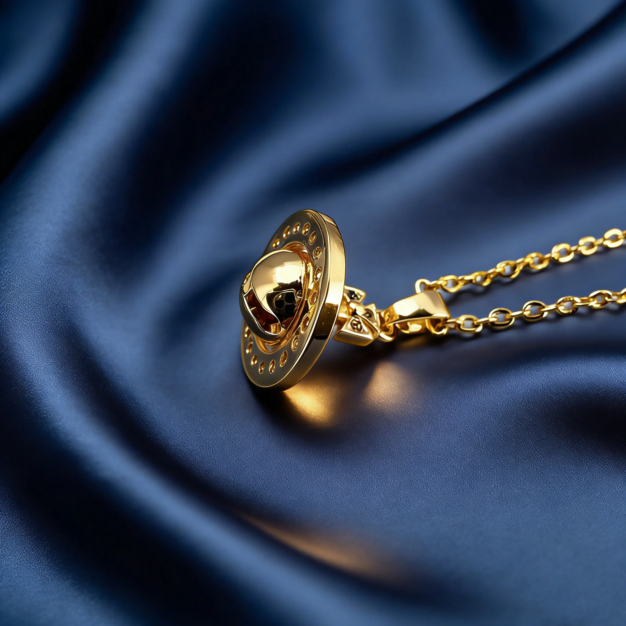 Shiny Sparkling Zircon Planet Orb Pendant Necklace Gold Plated Elegant Clavicle Chain For Women Daily Wear Jewelry Gift thumbnail 2