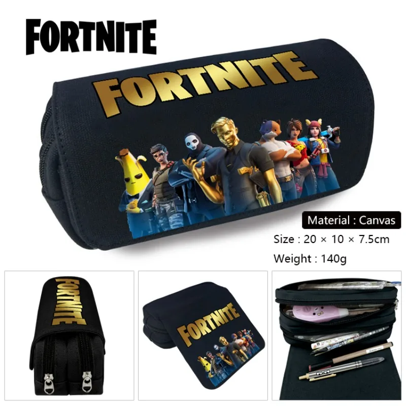 Fortnite Cosplay Kids Pencil Case Large Capacity Stationery Box Students School Pen Pouch Bags Kids Gifts Toys Bags
