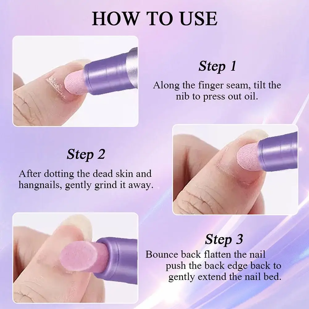 Nail Polish Pen,Cuticle Care Treatment Pen,Polishes And Smooths Cuticles,Pen Refinement Liquid Nail Art Pen Manicure Care Tools thumbnail 5
