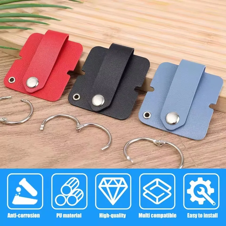 Leather Cable Clip with Key Ring Earphone Cord Holder Buckle Cable Winder Cable Wire Organizer for Phone USB Charger Data Lines thumbnail 6