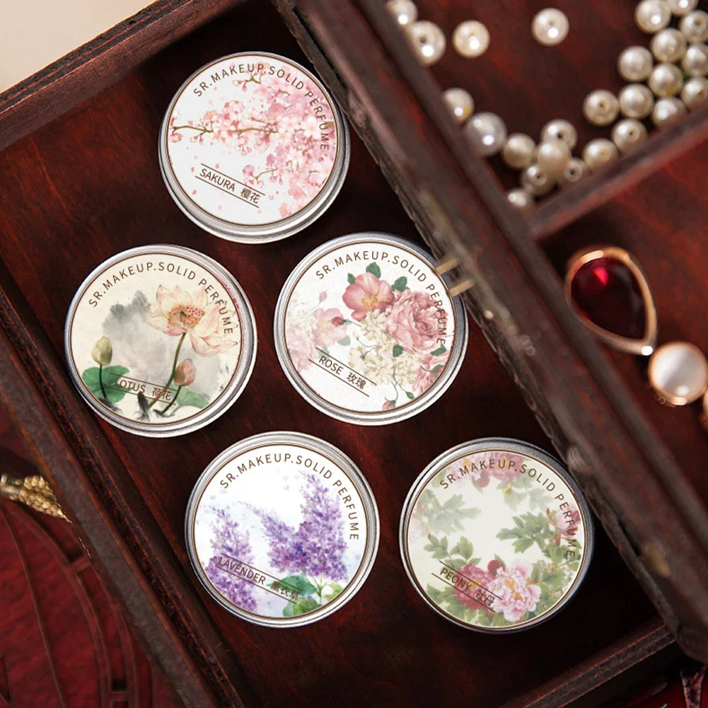 1 Box Solid Perfumes for Women Original Light Fresh and Elegant Fragrance Balm Deodorants Body Antiperspirant Rose /Peony /Lotus thumbnail 5