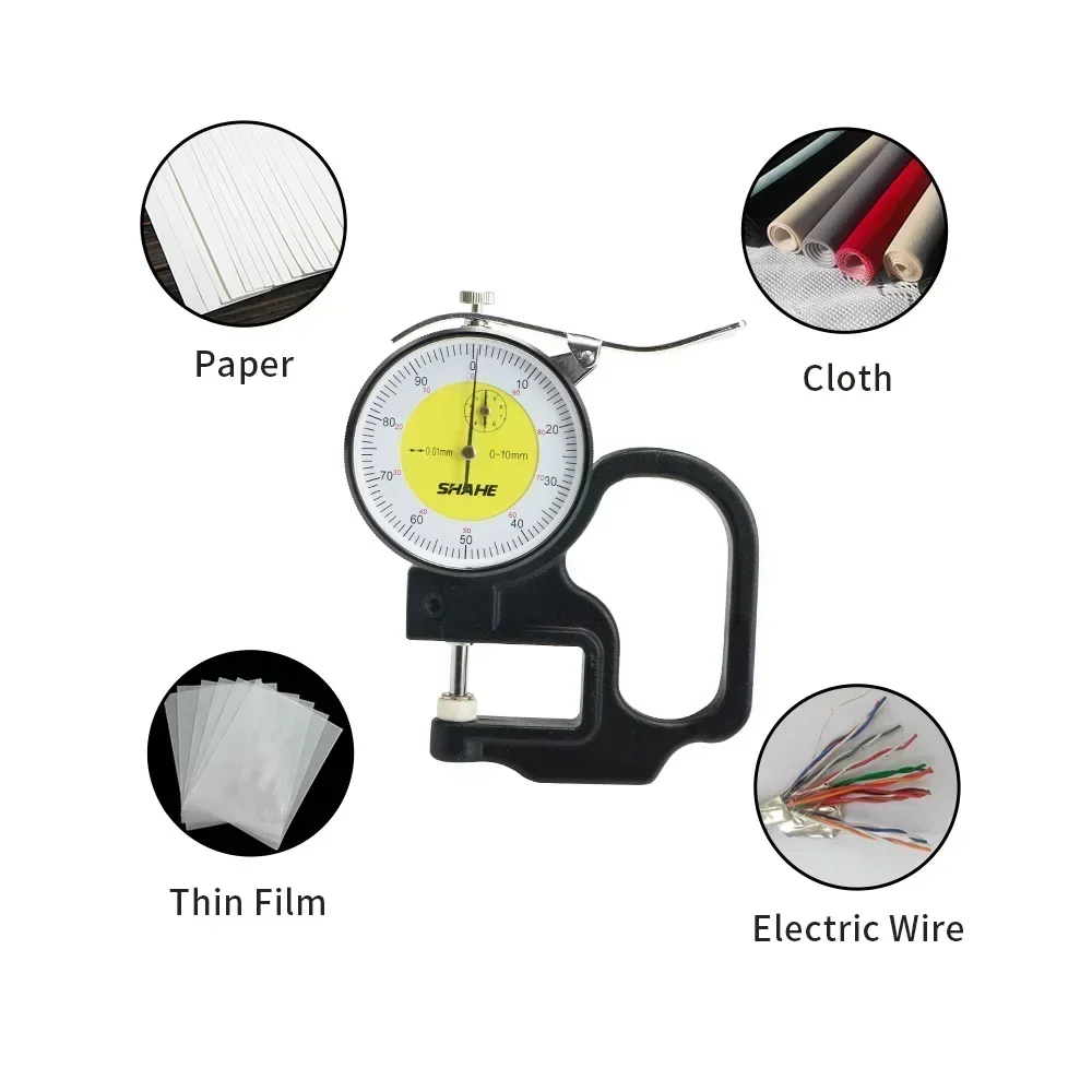 SHAHE 0‑10mm Precision Thickness Gauge 0.01mm Resolution High Accuracy Measuring Tool thumbnail 4