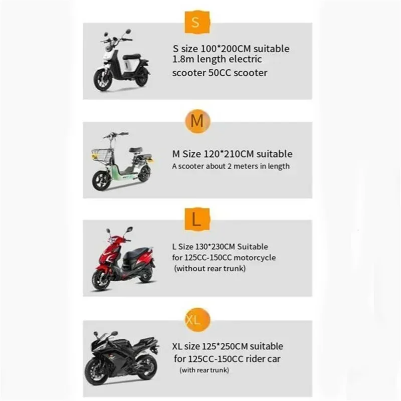 Motorcycle Outdoor Indoor Protective Cover Waterproof Bike Scooter Outdoor Rain Dust UV Proof Sun Protection Case Motorbike thumbnail 6