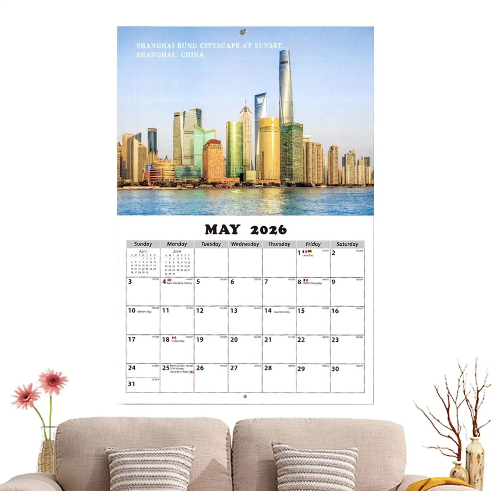 2026 Beautiful Landscape Monthly Wall Calendar Schedule Appointment Organizer Planner for Office School Bedroom Dorm Living Room thumbnail 2