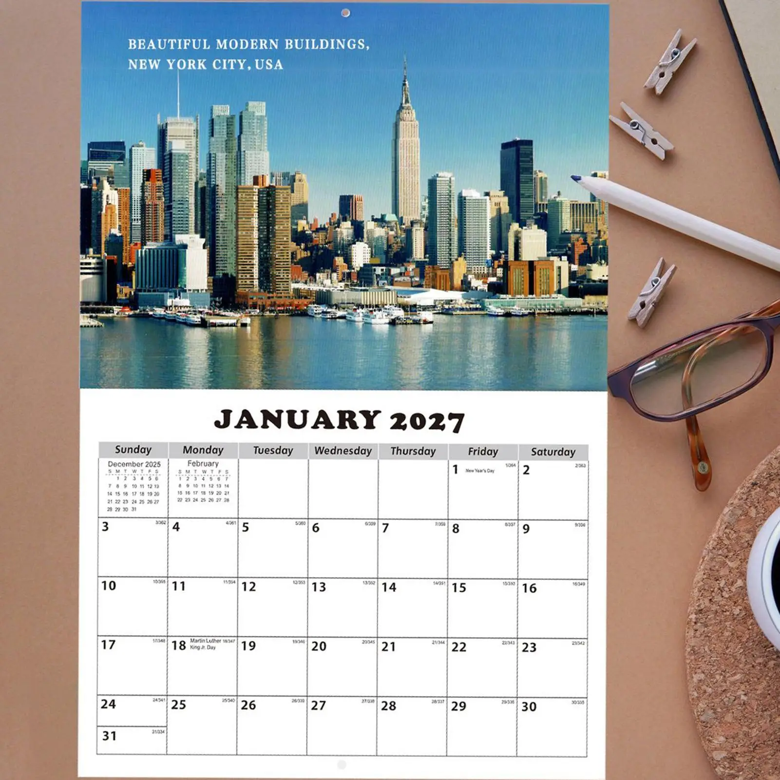 2026 Beautiful Landscape Monthly Wall Calendar Schedule Appointment Organizer Planner for Office School Bedroom Dorm Living Room thumbnail 5