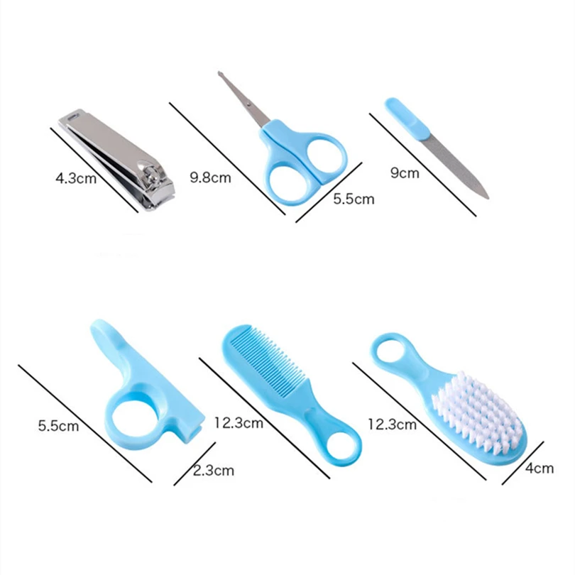 6pcs Baby Care Set Hair Comb Grooming Brush Set Nail Trimmer Scissors Clipper Hygiene Kit Healthcare Tools Sets for Toddler Gift thumbnail 6