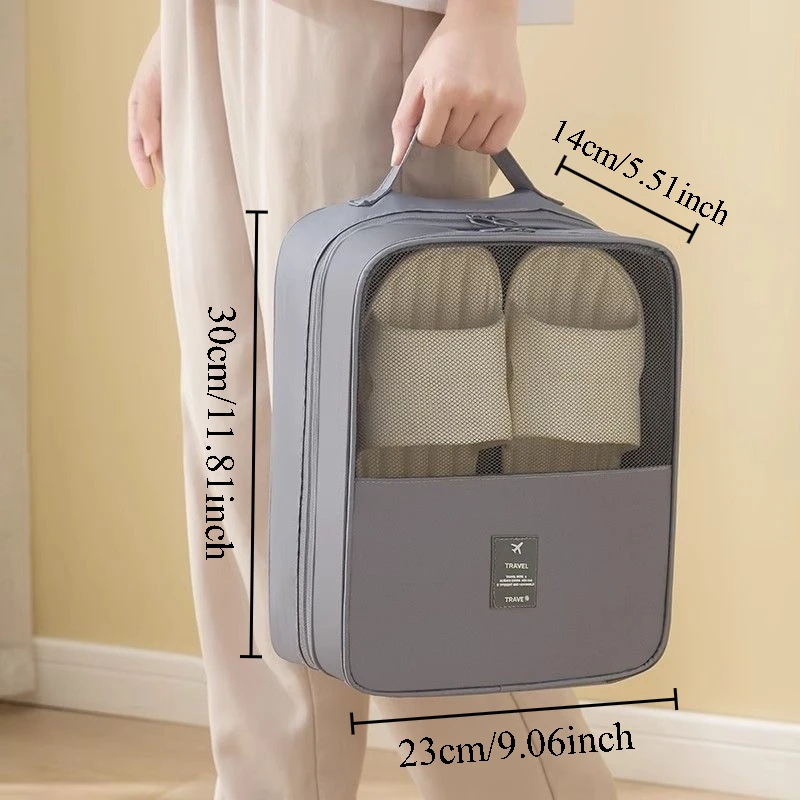 Shoe Bags for Travel Holds 3 Pair of Shoes Portable Storage Bag Organizer Travel Luggage Shoe Organizer for Women and Teenager thumbnail 6