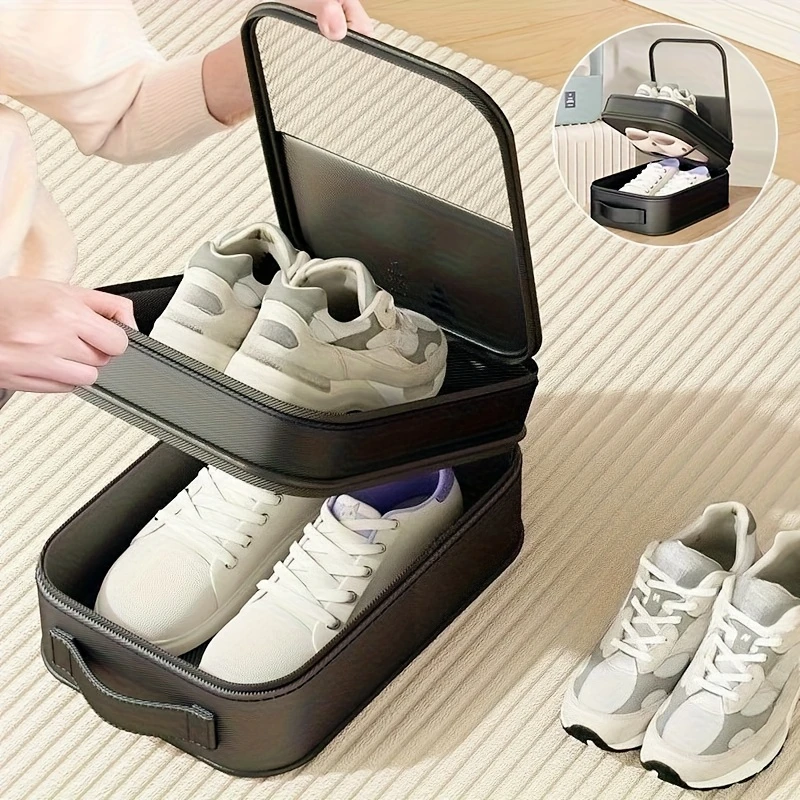 Shoe Bags for Travel Holds 3 Pair of Shoes Portable Storage Bag Organizer Travel Luggage Shoe Organizer for Women and Teenager thumbnail 2