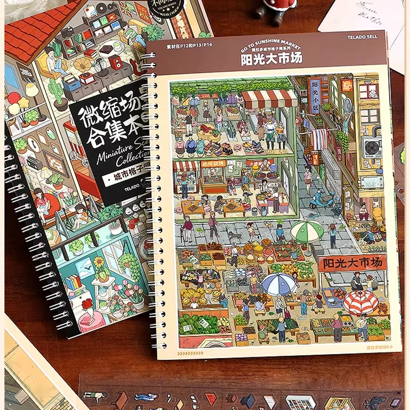 Mr. Paper Miniature Scene Collection Book 9.0 3D Dollhouse Stickers DIY Creative Relaxing Brain Teasers Craft for Journal thumbnail 2