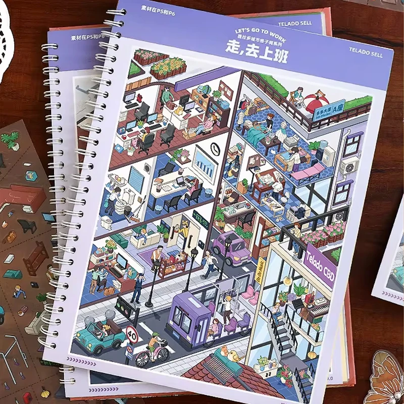 Mr. Paper Miniature Scene Collection Book 9.0 3D Dollhouse Stickers DIY Creative Relaxing Brain Teasers Craft for Journal thumbnail 5