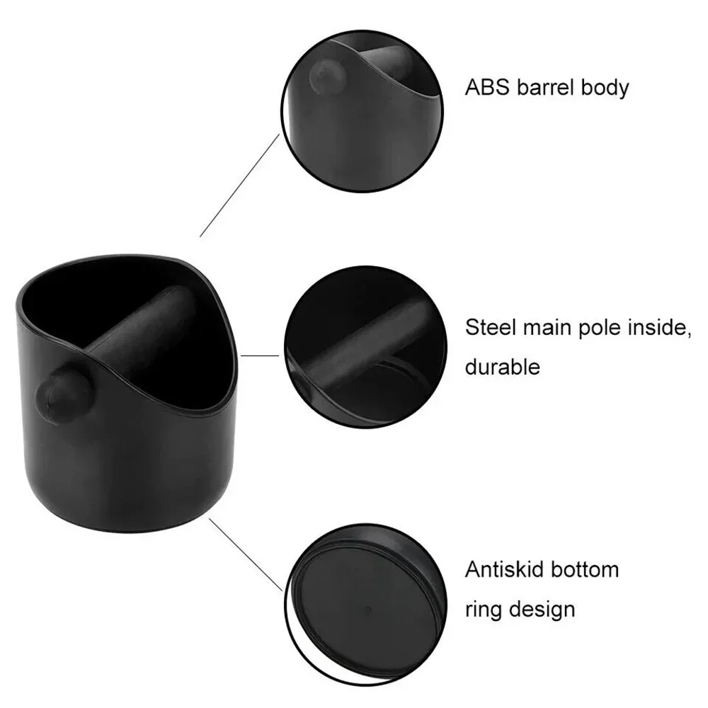 Shock-Absorbent Coffee Knock Box Anti-slip Espresso Dump Bin For Coffee Grounds with Removable Knock Bar Coffee Grind Waste Bin thumbnail 3