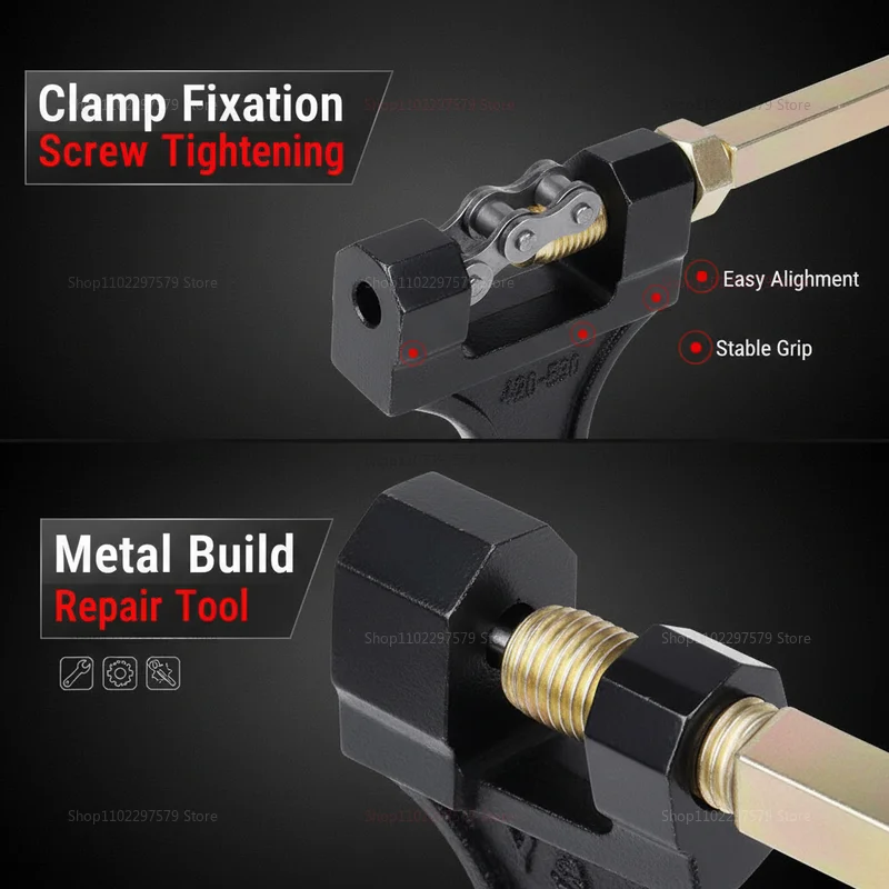 Motorcycle Chain Breaker Chain Link Removal Separator Motor Chain Breaker Riveting Tool 420-530 Motorcycle Parts Repair Tool thumbnail 2