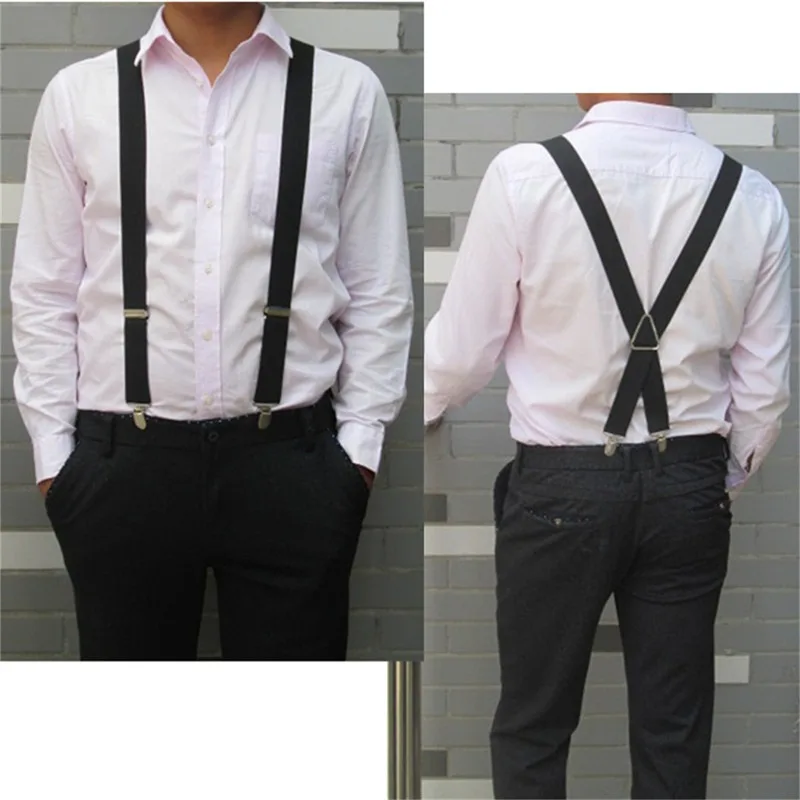 High Quality Men Women Solid Colorful Elastic Suspender Y-Back Brace Adjustable Straps Wedding Party Daily Accessories 2.5x110cm thumbnail 2