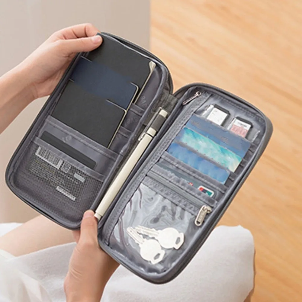 Large Capacity Passport Bag Purse Portable Travel Wallet Card Holder Multifunctional Card Storage Bag Travel Accessories thumbnail 3