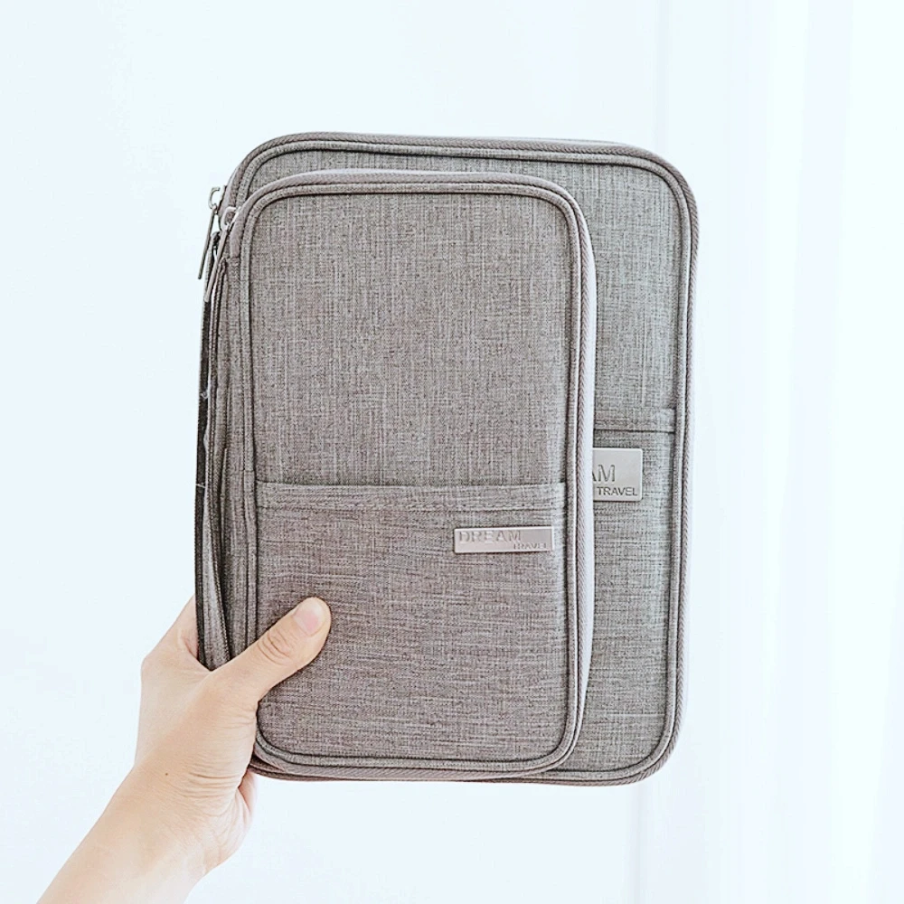 Large Capacity Passport Bag Purse Portable Travel Wallet Card Holder Multifunctional Card Storage Bag Travel Accessories