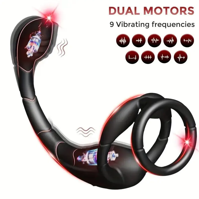 Scorpion Vibration Lock Ring Anal Opening Prostate Massager Magnetic Suction Charging Strong Earthquake Electric Para Hombre thumbnail 3