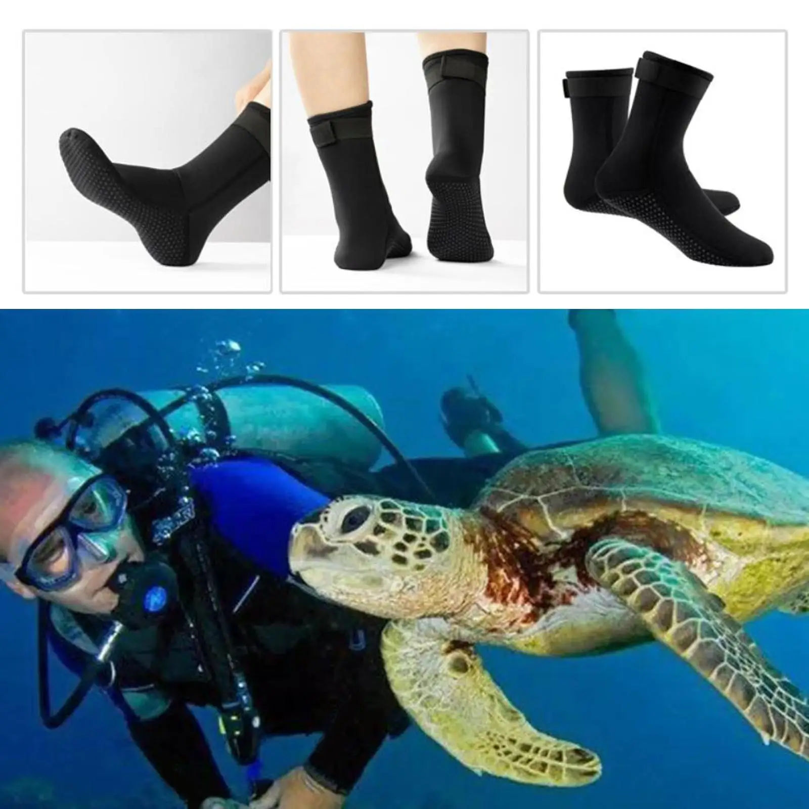 Unisex 3mm Neoprene Diving Boots Swimming Surf Kayaking Hiking Shoes Socks thumbnail 6