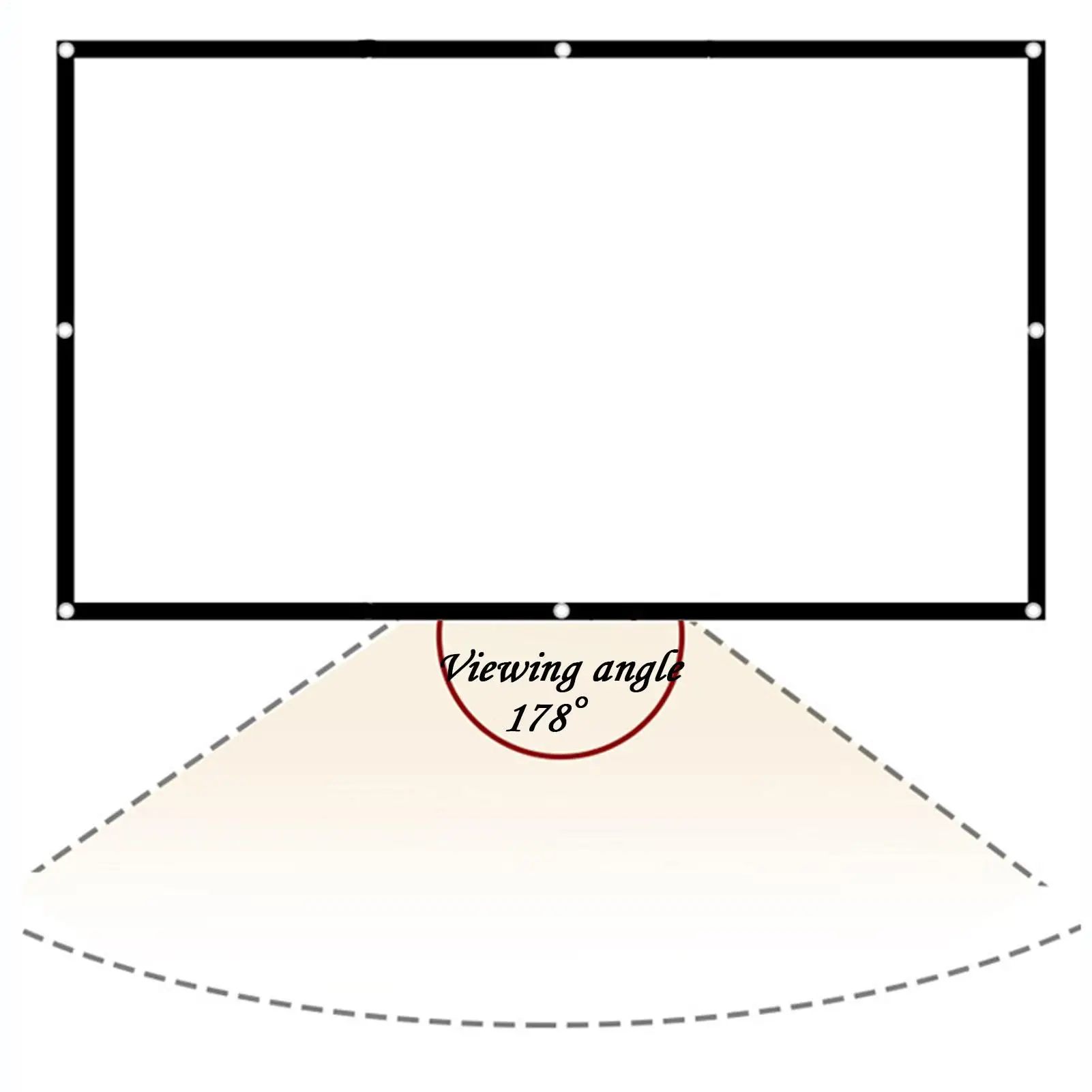 Outdoor Projector Screen Portable Foldable Video Equipment Magnetic Roll-up Large Theater Screen for Indoor Camping RV Backyard thumbnail 5