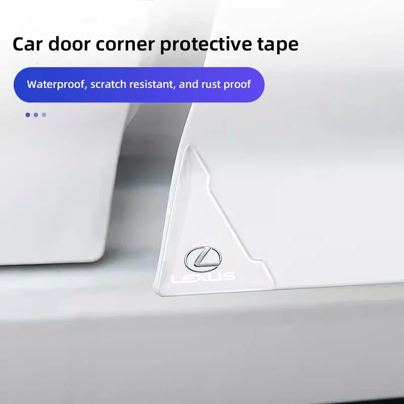 2/4Pcs Silicone Car Door Corner Cover Anti-scratch Stickers For Lexus GS IS LS500h ES260 ES300h RX350h NX260 UX260 LM LC RZ450e thumbnail 5