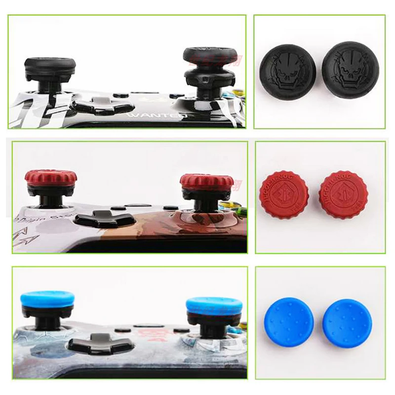 2 Pcs/Set Thumbsticks Grip Game Controller Silicone Grip Cover Controller Joystick Cover Extenders Caps Accessories For PS4 PS5 thumbnail 4