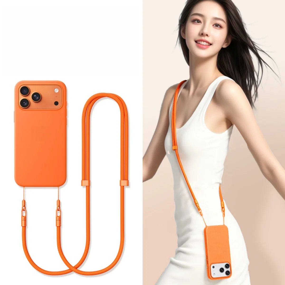Adjustable Double Buckle Phone Lanyard Universal Phone Case Strap with Drop-proof Design Crossbody/Neckband/Side Carry Rope thumbnail 3