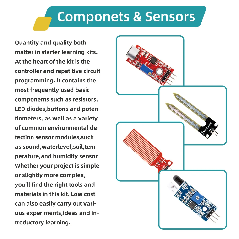 Basic Starter Kit for Arduino Uno R3 Projects Electronic Components Kit with R3 Board DIY Electronics Set with Tutorial thumbnail 5