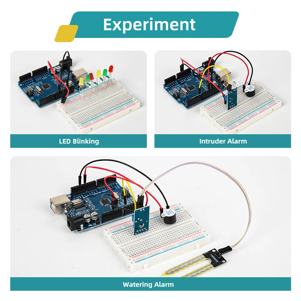 Basic Starter Kit for Arduino Uno R3 Projects Electronic Components Kit with R3 Board DIY Electronics Set with Tutorial thumbnail 2