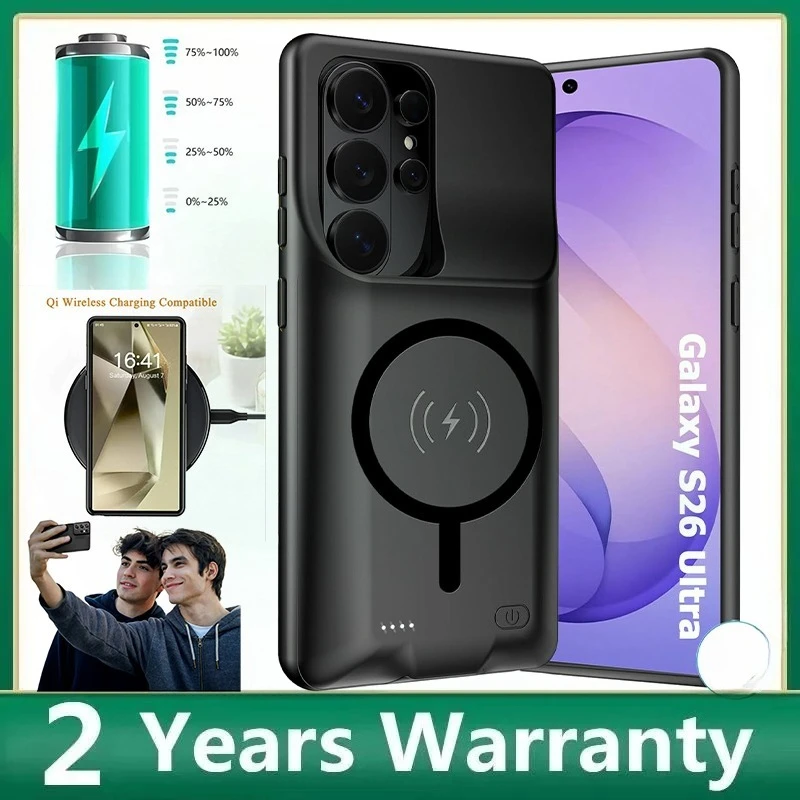 Travel Fashion 10000mAh Wireless Charging for Samsung Galaxy S26 Ultra S25 Plus S24 S23 FE S22 Power Bank Battery Charger Case thumbnail 2