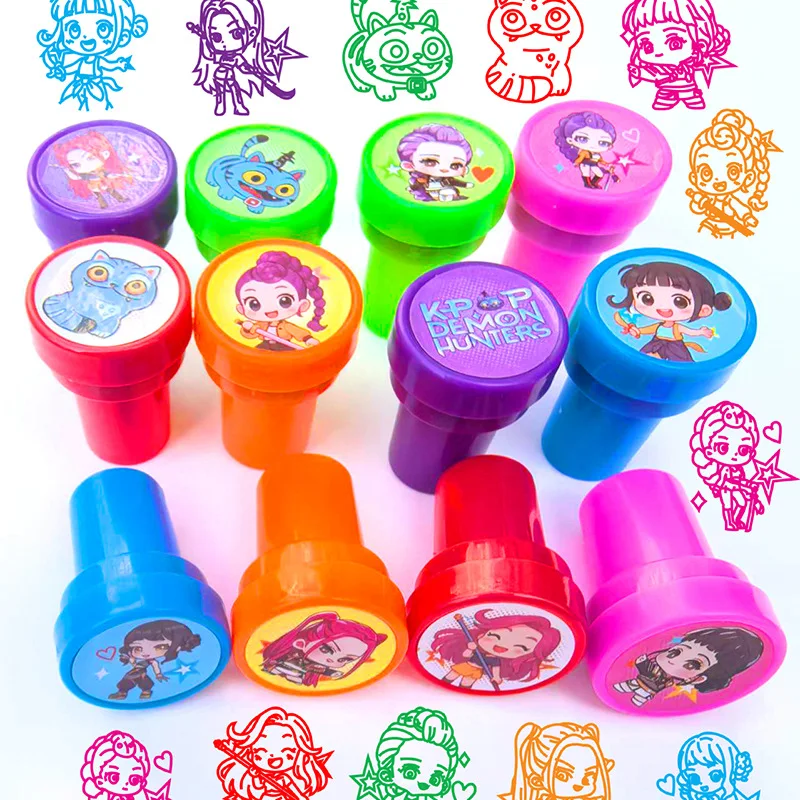 12pc/24pc Kids Stamp Set Birthday Party Favors DIY Painting Teaching Tool Photo Album Decorations Party Bag Fillers thumbnail 2