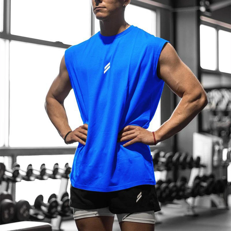 NEW Summer Fitness Sports Tank Top Men Breathable Loose Mesh Training Sleeveless T-shirt Quick Drying vest male Fitness Clothing thumbnail 6