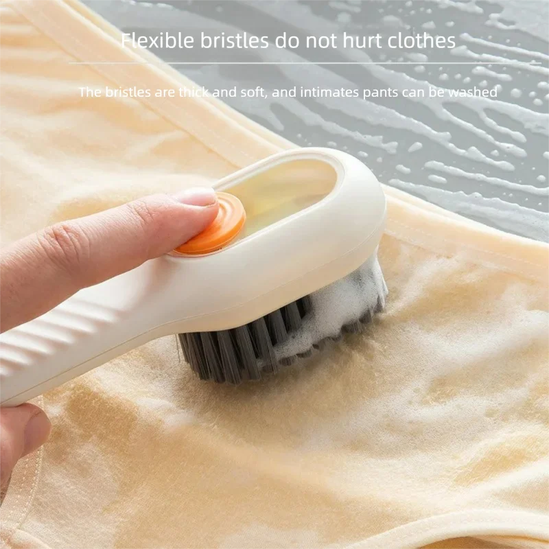 Multi-Functional Shoe Brush with Liquid Dispenser Household Press Type Soft Fur for Washing Shoes Cleaning Tool 1pcs/2pcs/3pcs thumbnail 5