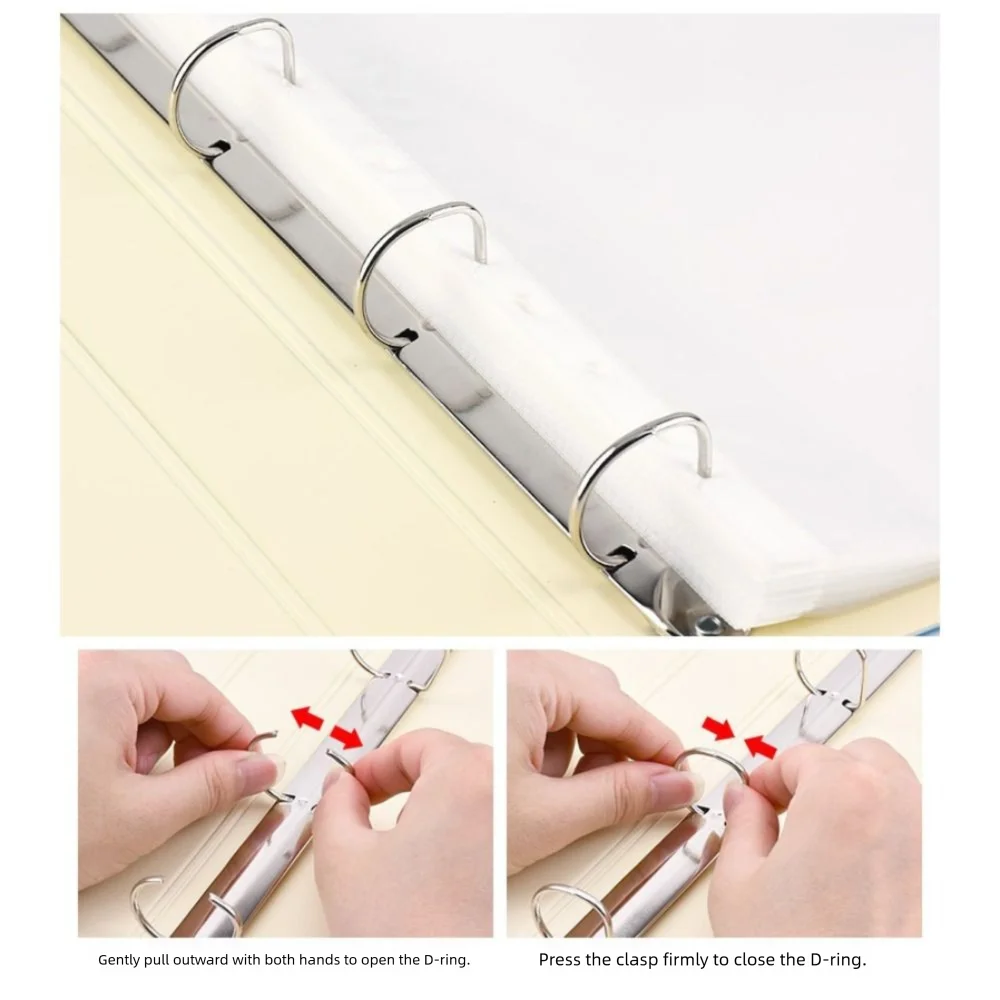 New PP A4 File Folders 4 Hole Waterproof Binder Folders D-Shaped Binder Display Book School Supplies Filing Products thumbnail 3