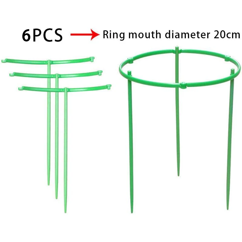 Plant Support Stakes Semicircle Trellis for Potted Plants Bonsai Vine Flower Support Fixed Rod Clips Gardening Tools 6-36Pcs thumbnail 4