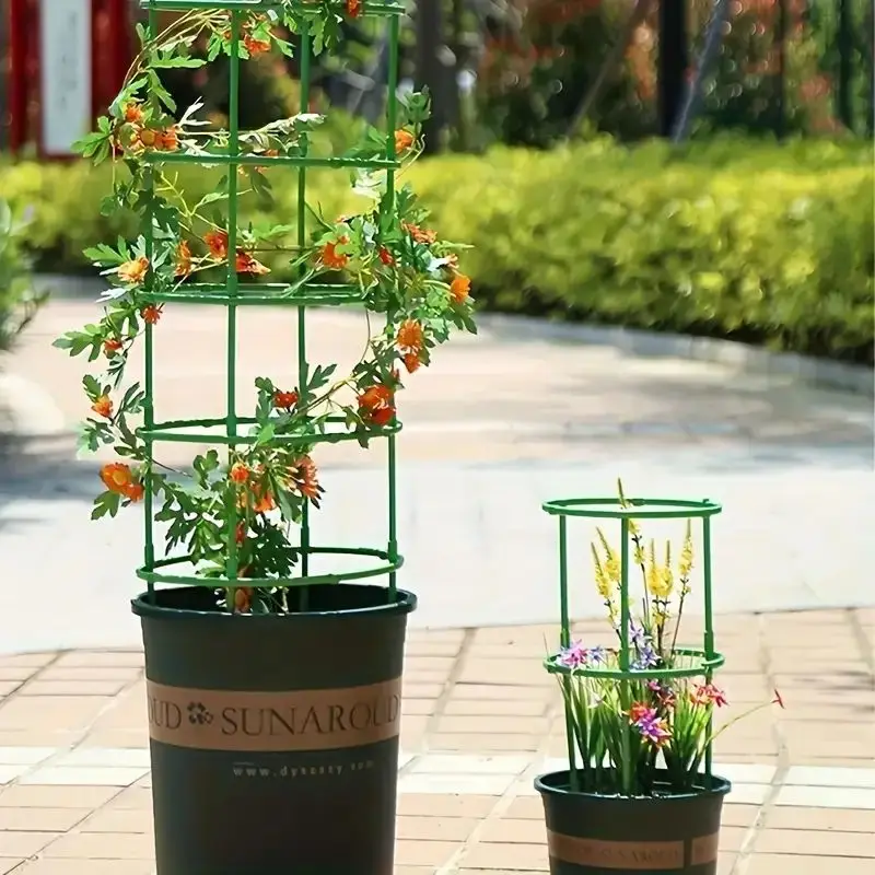 Plant Support Stakes Semicircle Trellis for Potted Plants Bonsai Vine Flower Support Fixed Rod Clips Gardening Tools 6-36Pcs thumbnail 3