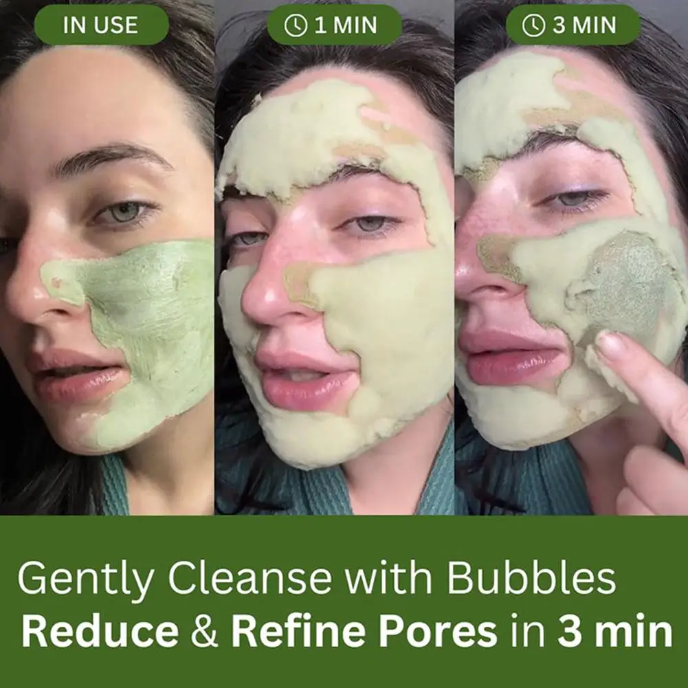 Holy Basil Bubble Cleansing Mask Exfoliating Hydrating Oil Control Natural Formula Deep Moisturizing Smoothing Gentle Skin Care thumbnail 4