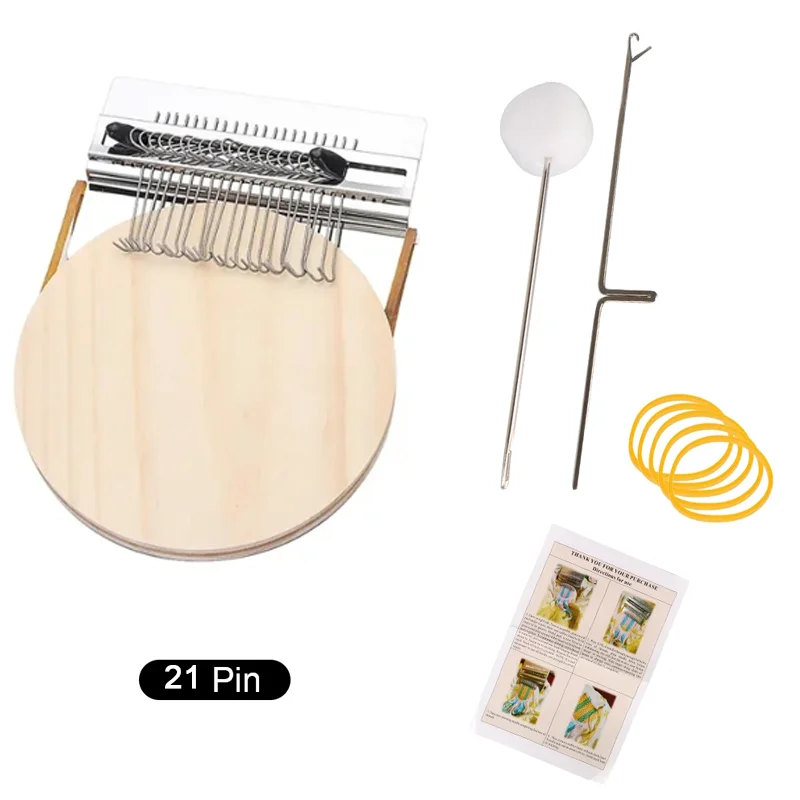 Knitting Tools Small Frame Small Loom Hand Tapestry Wood Loom Weaving Frame Darning Machine For Mending Clothes and Jeans thumbnail 6