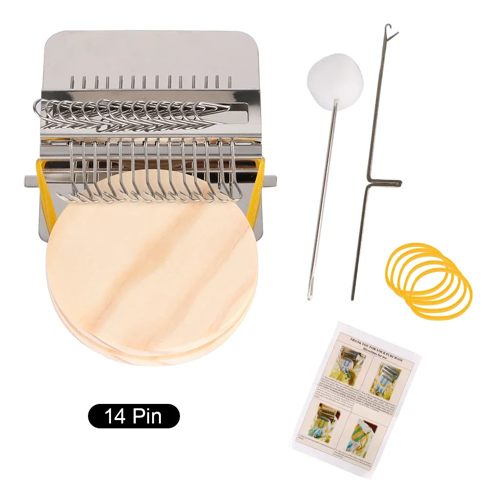 Knitting Tools Small Frame Small Loom Hand Tapestry Wood Loom Weaving Frame Darning Machine For Mending Clothes and Jeans thumbnail 5