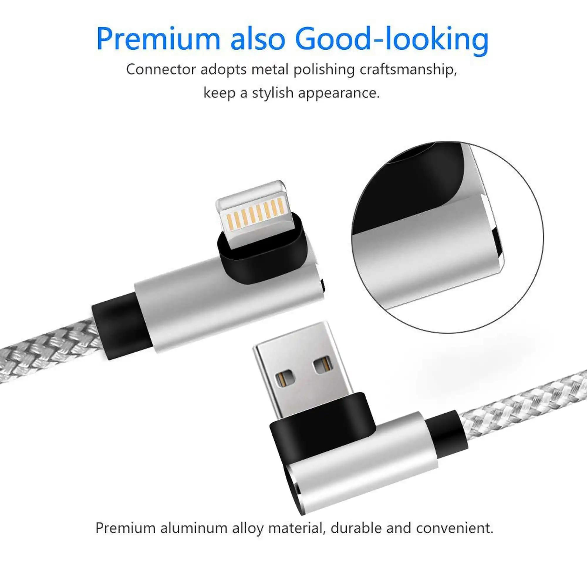 USB Cable 90 Degree For iPhone 14 13 12 11 Pro Max X XR 6s 7 8 Plus 1m 2m Lead Mobile Phone Fast Charging Cord Data Charger Wire thumbnail 5