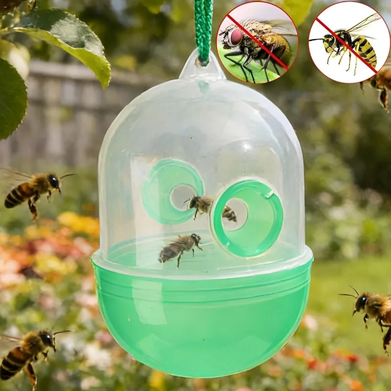 5/1PCS Reusable Fly Wasp Insect Traps Hanging Plastic Hornet Catcher Fly Killer Garden Orchard Insect Trap Pest Control Products